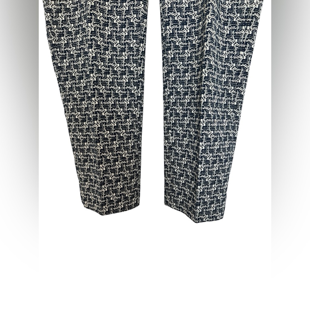 π πNWOT BANANA REPUBLIC βAveryβ Art Deco Bi-Stretch Ankle Pant Navy Combo | 8 - Picture 5 of 14